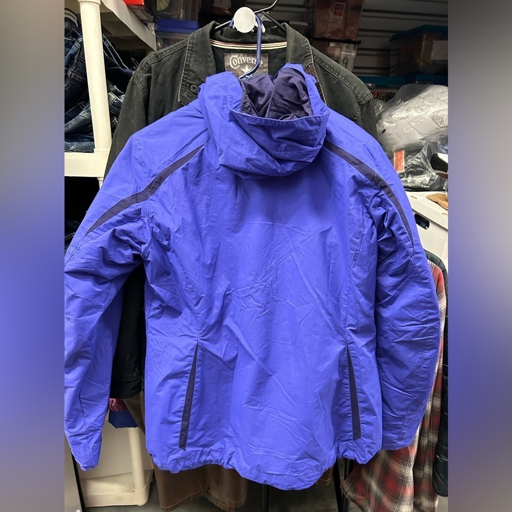 Columbia Interchange Blue Parka Ski Jacket Coat Womens Size Large - Picture 10 of 12